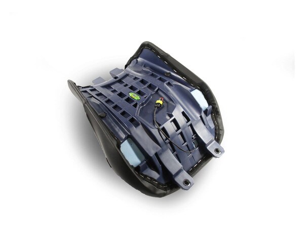 Under-the-seat pan of the Ducati 2021+ Multistrada V4 front seat.